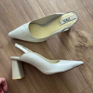 Zara Women's Cream Slingback Heels